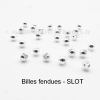 Billes tungstène fendues (SLOT) argent