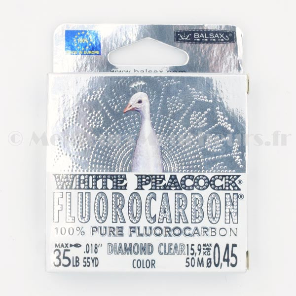 Fluorocarbone White Peacock 50m
