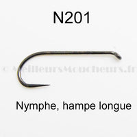 Hameçons N201 nymphe long/petit streamer