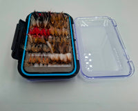 Coffret 120 mouches de pêche – sèches, nymphes, noyées et streamers