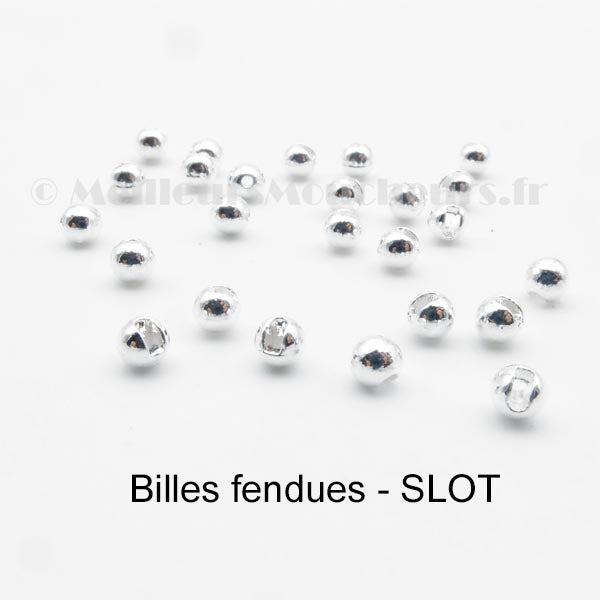 Billes tungstène fendues (SLOT) argent