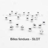 Billes tungstène fendues (SLOT) argent