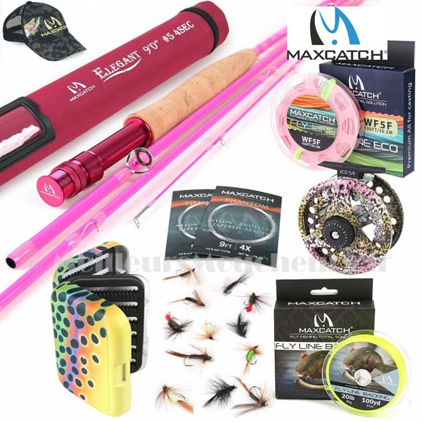 COMBO/KIT MAXCATCH ELEGANT 9' #5 IM7 ECO