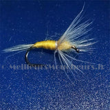 Grey with yellow body