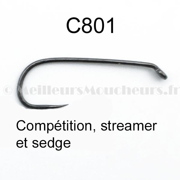 Hameçon compétition C801 streamer-sedge