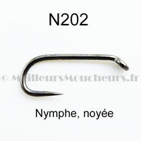 Hameçons N202 nymphe et noyée