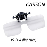 Loupe clip relevable CARSON 2X