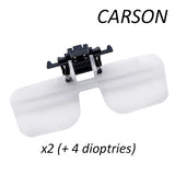CARSON 2X flip-up clip magnifier