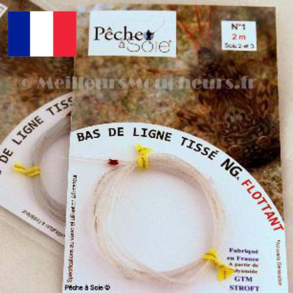 Peach silk woven leader without loop